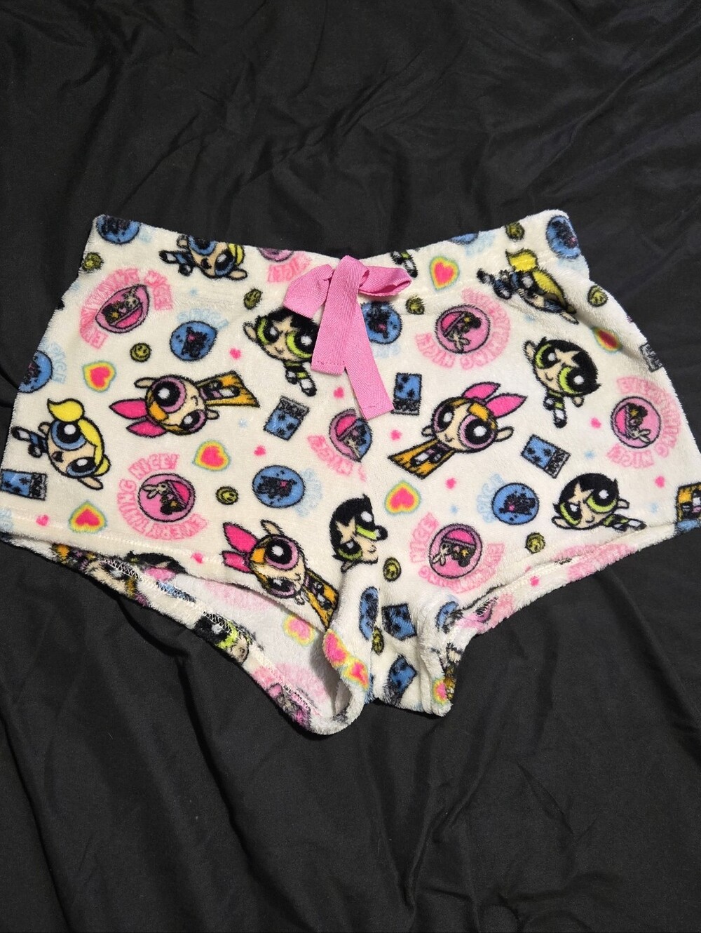 Powerpuff Pattern Cozy Pink Women's Lounge Shorts